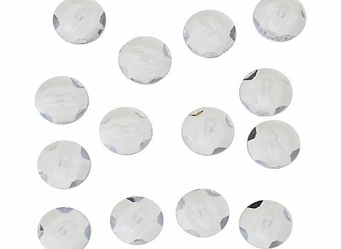 John Lewis Shank Buttons, 14mm, Pack of 14, Clear
