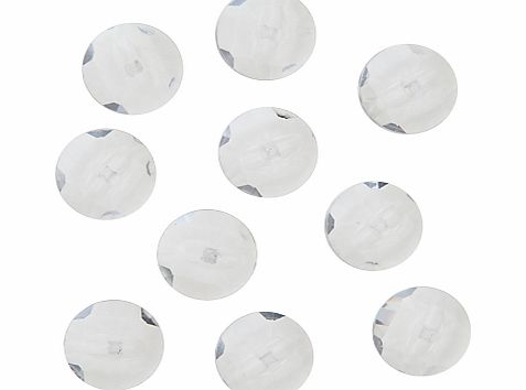 John Lewis Shank Buttons, 18mm, Pack of 10, Clear