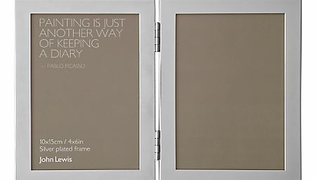 John Lewis Shiny Silver Vertical Frame, 4 x 6``