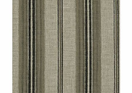 John Lewis Sidney Woven Stripe Fabric, Black,