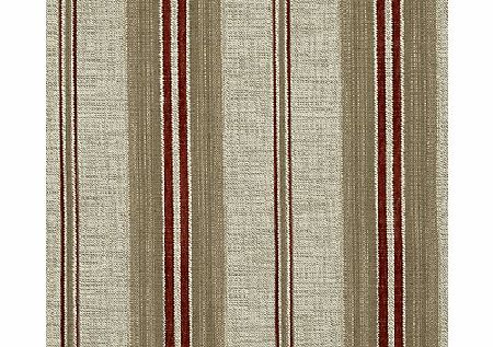 John Lewis Sidney Woven Stripe Fabric, Crimson