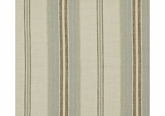 John Lewis Sidney Woven Stripe Fabric, Duck Egg,