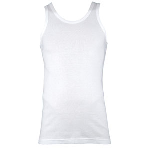 John Lewis Sleeveless Vests- White- Small- Pack of 2