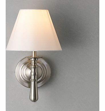 John Lewis Sloane Wall Light, Satin Nickel