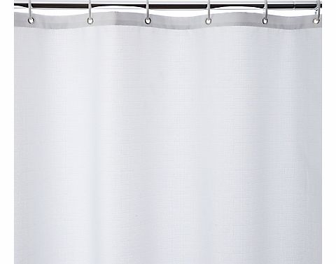 John Lewis Slub Shower Curtain, White