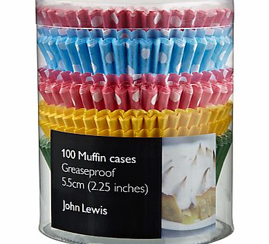 John Lewis Spots Muffin Cases, Pack of 100