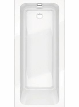 John Lewis Square Mono Bath with Pop Up Waste,