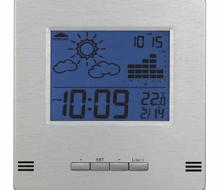 John Lewis Square Satin Weather Alarm Clock