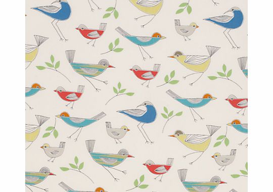 John Lewis Stick Birds Fabric, Multi