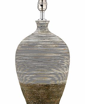 John Lewis Stoneware Ribbed Lamp Base, Urn