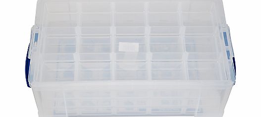 John Lewis Storage Box with 4 Trays, 9 Litres,