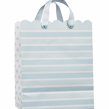 John Lewis Stripe Gift Bag, Baby Blue, Small