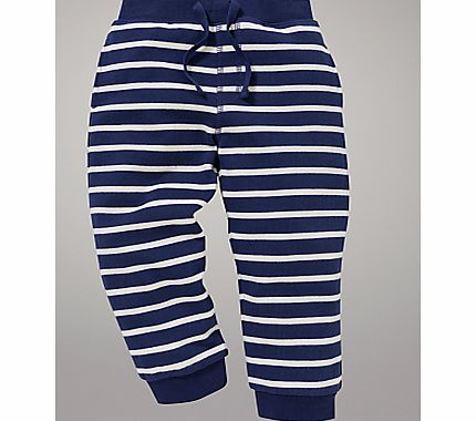 John Lewis Stripe Joggers, Blue/White