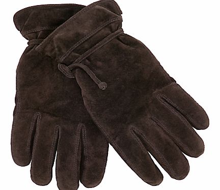 John Lewis Suede Pull Cord Gloves