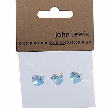 John Lewis Swarovski 10mm Heart Crystals, Pack