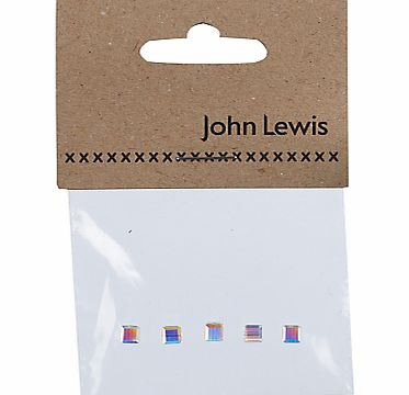 John Lewis Swarovski 4mm Crystal AB Cubes, Pack
