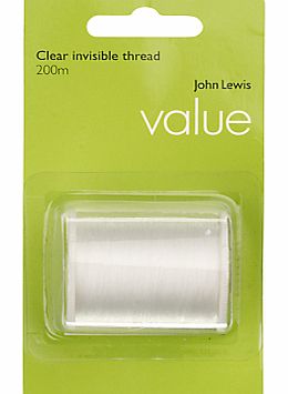 John Lewis The Basics Invisible Thread, 200m