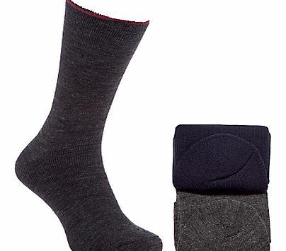 John Lewis Thermal Wool Socks, Pack of 2, One Size