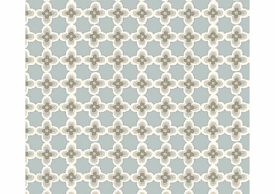 John Lewis Tiles PVC Tablecloth Fabric, Blue