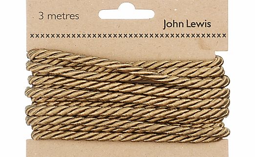 John Lewis Twisted Cord, 3m