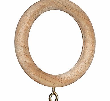 John Lewis Unfinished Curtain Rings, Pack of 6,