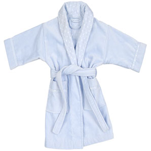 john lewis Velour Robe- Blue- 6-12 Months