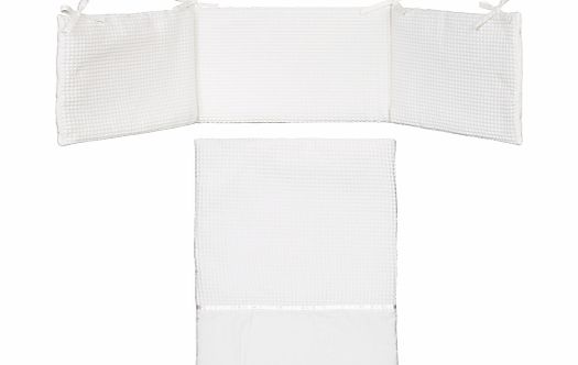 John Lewis Waffle Bumper and Crib Coverlet Set,