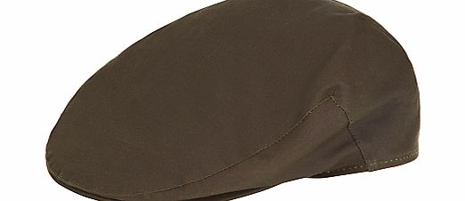 John Lewis Wax Flat Cap, Khaki