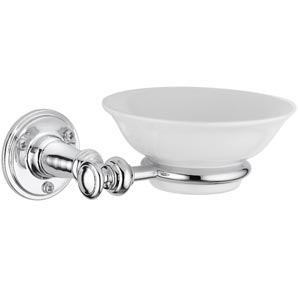 John Lewis White Soap Dish and Holder