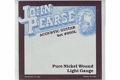 John Pearse Pure Nickel Wound Acoustic Guitar Strings - 12-54