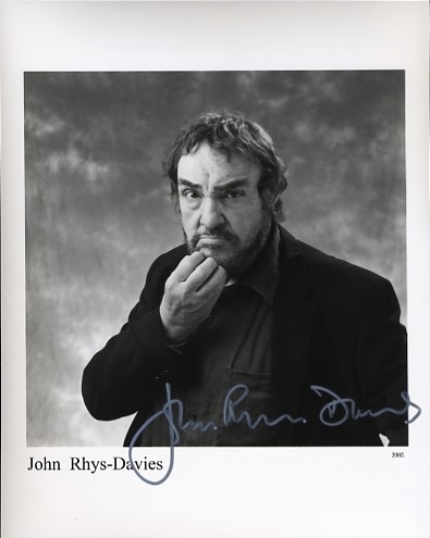 JOHN RHYS DAVIES GIMLI SIGNED 10 x 8 PHOTOGRAPH