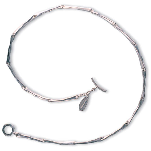 John Rocha 18 Inch Short Bean Link Necklace In Silver by John Rocha