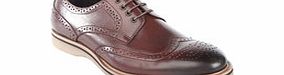 John White Kildare brown leather wingtip brogues