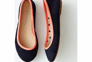 Johnnie  b Ballet Flats, Navy Suede,Navy/Ecru Stripe,Pewter