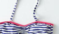 Bandeau Bikini Top, Seaside Blue/Snowdrop Stripe