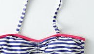 Johnnie  b Bandeau Bikini Top, Seaside Blue/Snowdrop Stripe