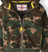 Johnnie  b Britoflage Shaggy Lined Hoody, Khaki Britoflage