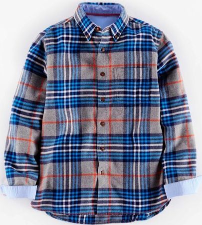 Johnnie  b, 1669[^]34940221 Brushed Flannel Shirt Blue Johnnie b, Blue