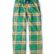 Johnnie  b Brushed Pull-ons, Tennis Green Check,Coral Red