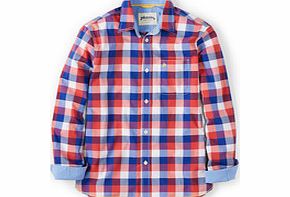 Johnnie  b Laundered Shirt, Red Blue Gingham,Reef