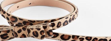 Johnnie  b Leather Bow Belt, Brown 34232744