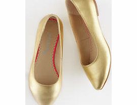 Johnnie  b Pointed Ballet Flats, Gold Metallic 34477406