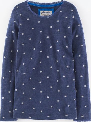 Johnnie  b, 1669[^]34998286 Pointelle T-shirt Navy/Stars Johnnie b,