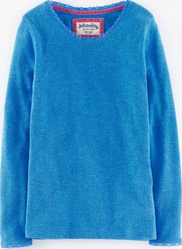 Johnnie  b, 1669[^]34998179 Pointelle T-shirt Polka Blue Johnnie b, Polka