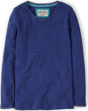 Johnnie  b, 1669[^]34592303 Pointelle T-shirt Soft Navy Johnnie b, Soft