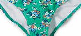 Johnnie  b Printed Bikini Bottoms, Soft Green Bouquet