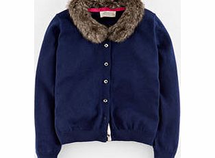 Johnnie  b Scarlett Cardigan, Navy/Fur Collar 34422766