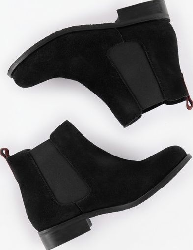 Johnnie  b, 1669[^]34983759 Suede Chelsea Boots Black Johnnie b, Black