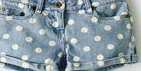 Turn-up Shorts, Light Denim Spot 34047969