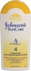 Johnson and Johnson Hydrating Sun Protect Lotion 200ml SPF4 Water Resistant